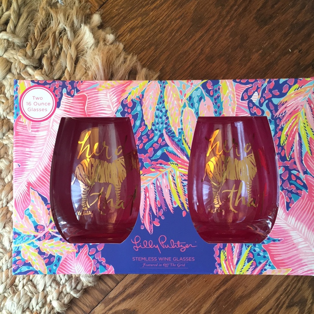 Lilly Pulitzer wine glasses